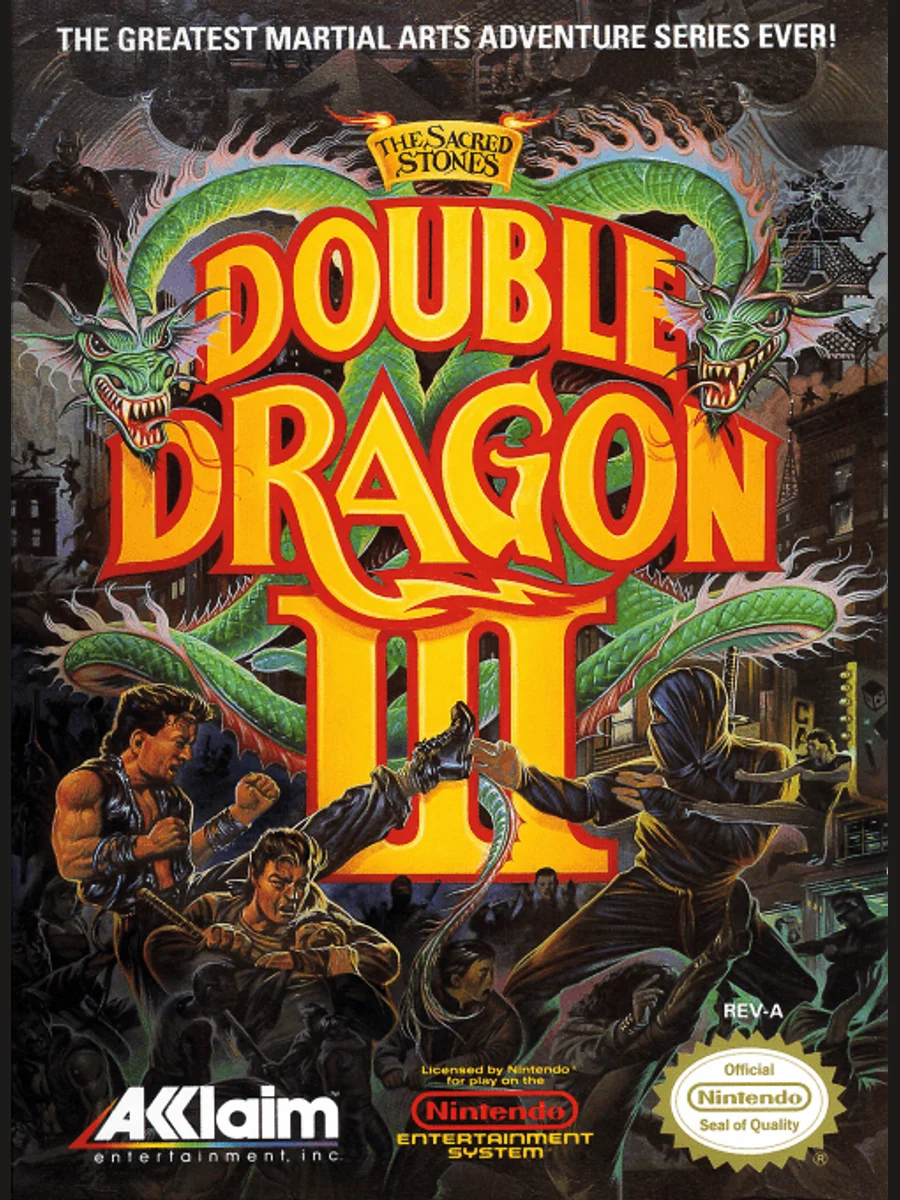 Jaquette face Double Dragon III: The Sacred Stones Double Dragon III: The Rosetta Stone