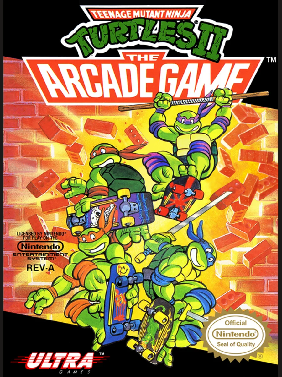 Jaquette face Teenage Mutant Ninja Turtles II: The Arcade Game Teenage Mutant Ninja Turtles Teenage Mutant Hero Turtles II: The Arcade Game