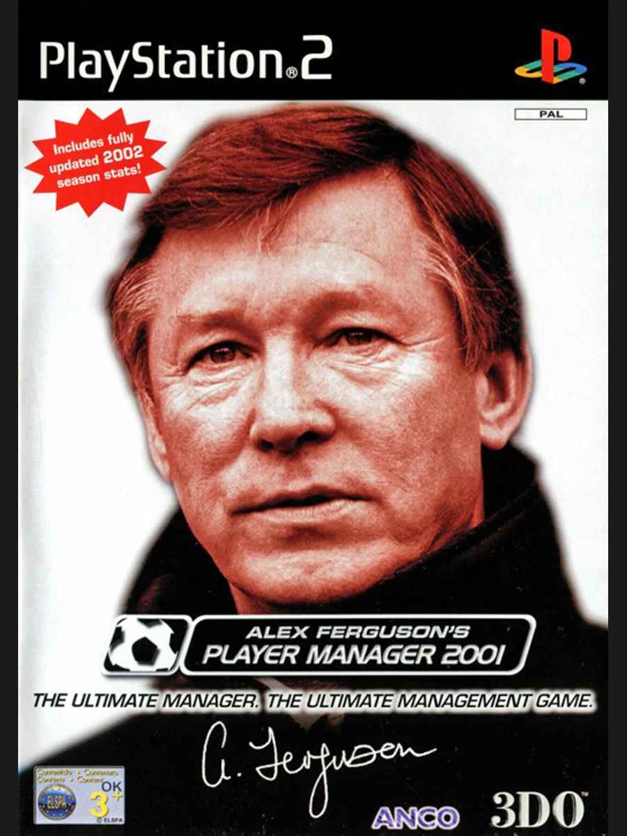 Jaquette face Alex Ferguson's Player Manager 2001