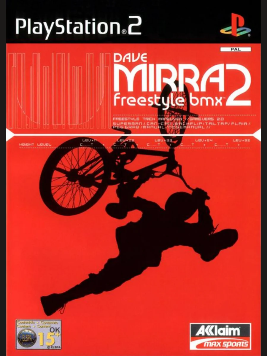 Jaquette face Dave Mirra Freestyle BMX 2