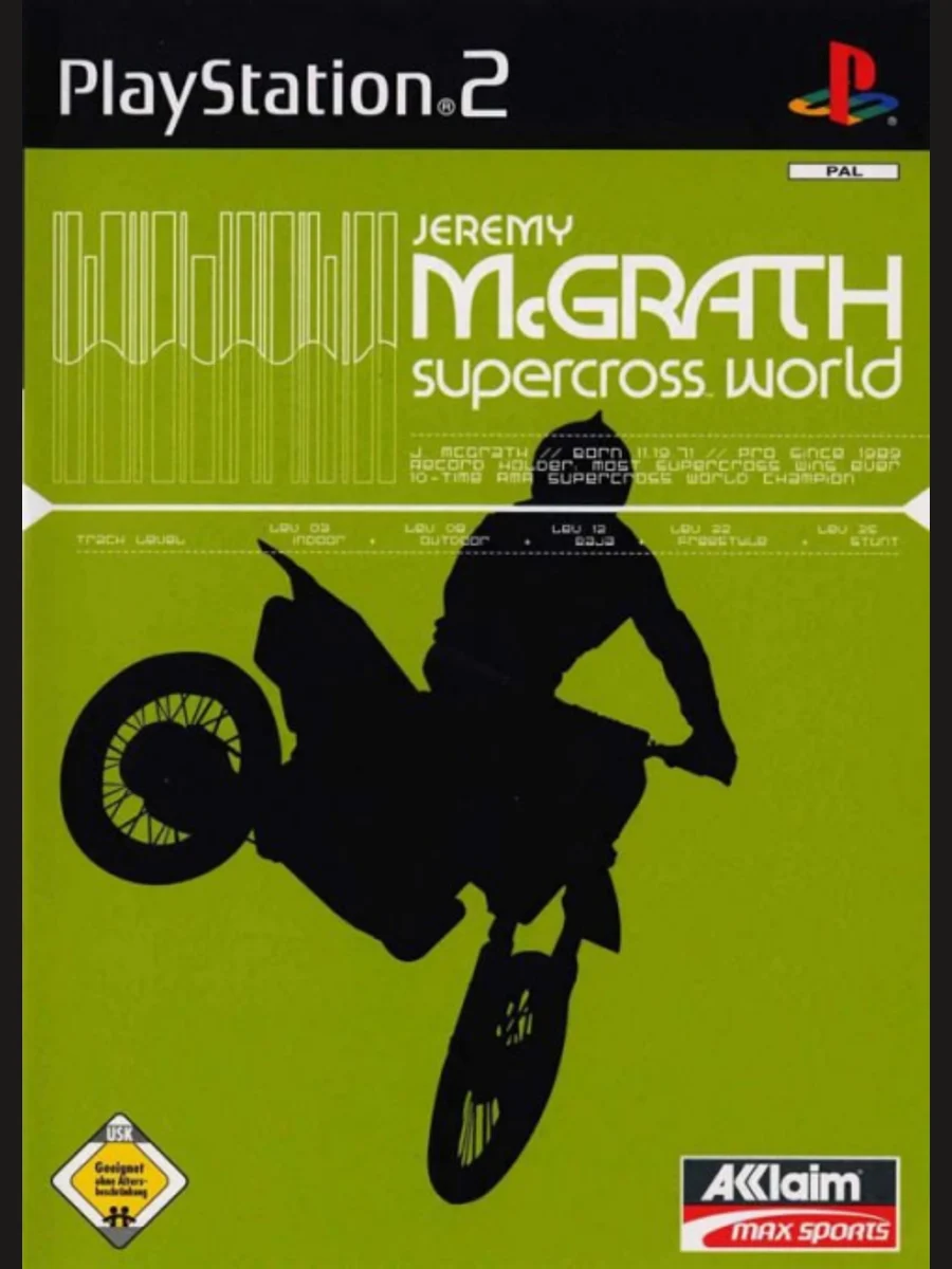 Jaquette face Jeremy McGrath Supercross World