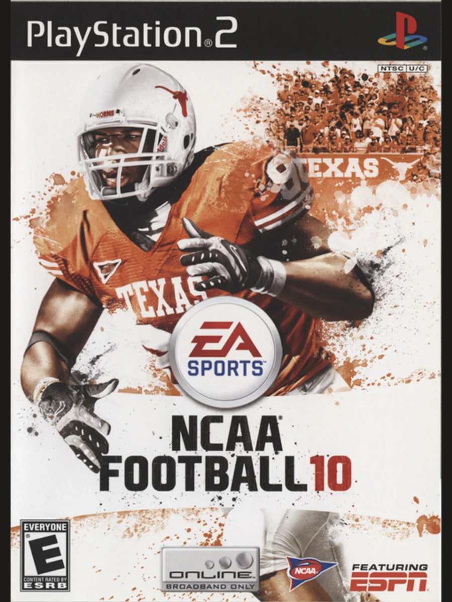 Jaquette face NCAA Football 10