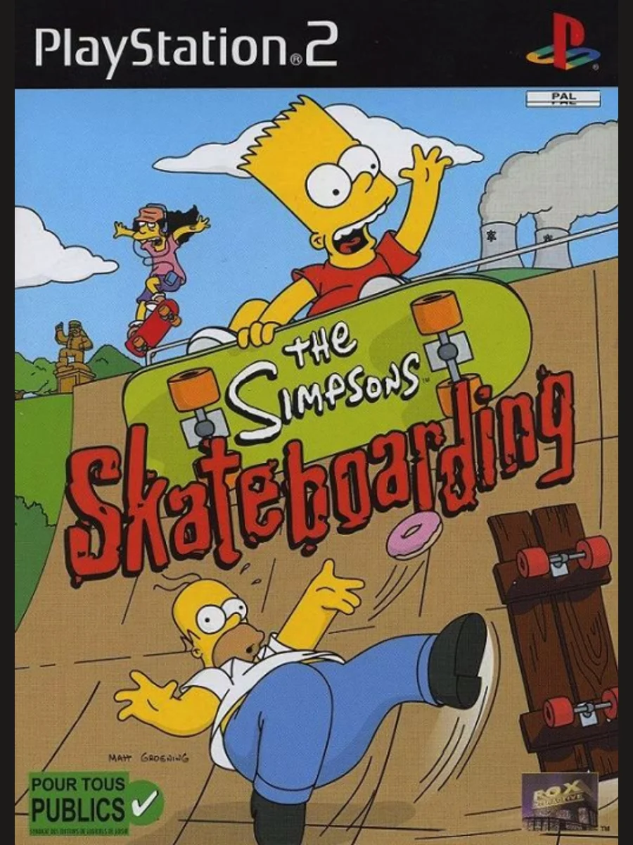 Jaquette face The Simpsons Skateboarding