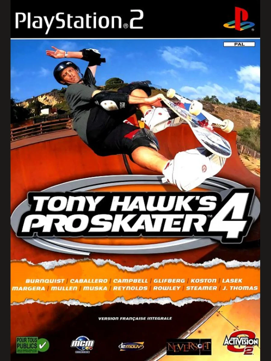 Jaquette face Tony Hawk's Pro Skater 4