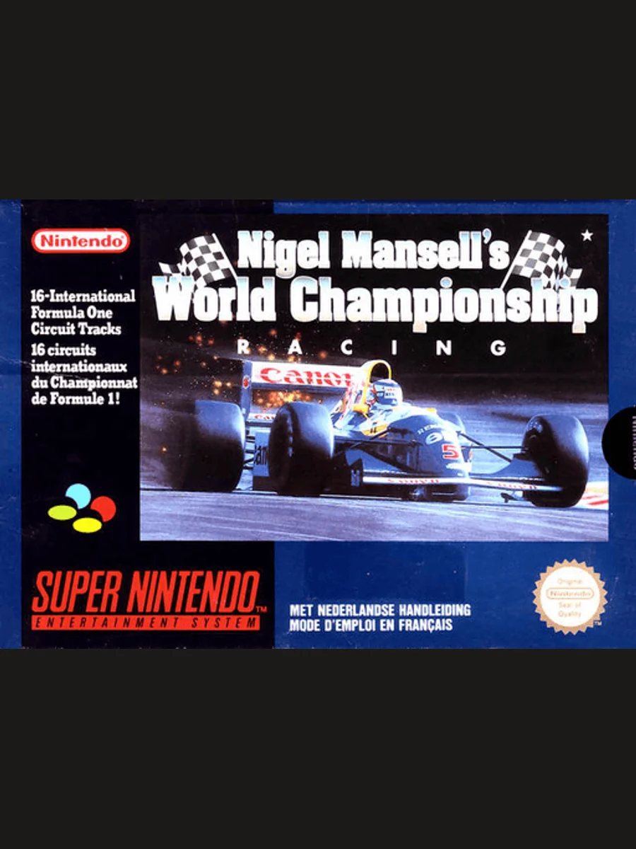 Jaquette face Nigel Mansell's World Championship Racing •Nigel Mansell's World Championship •Nigel Mansell's F-1 Challenge