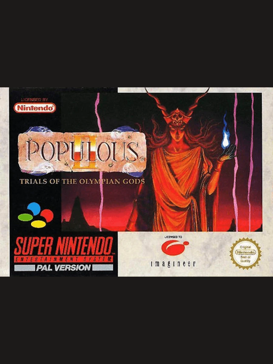 Jaquette face Populous II: Trials of the Olympian Gods