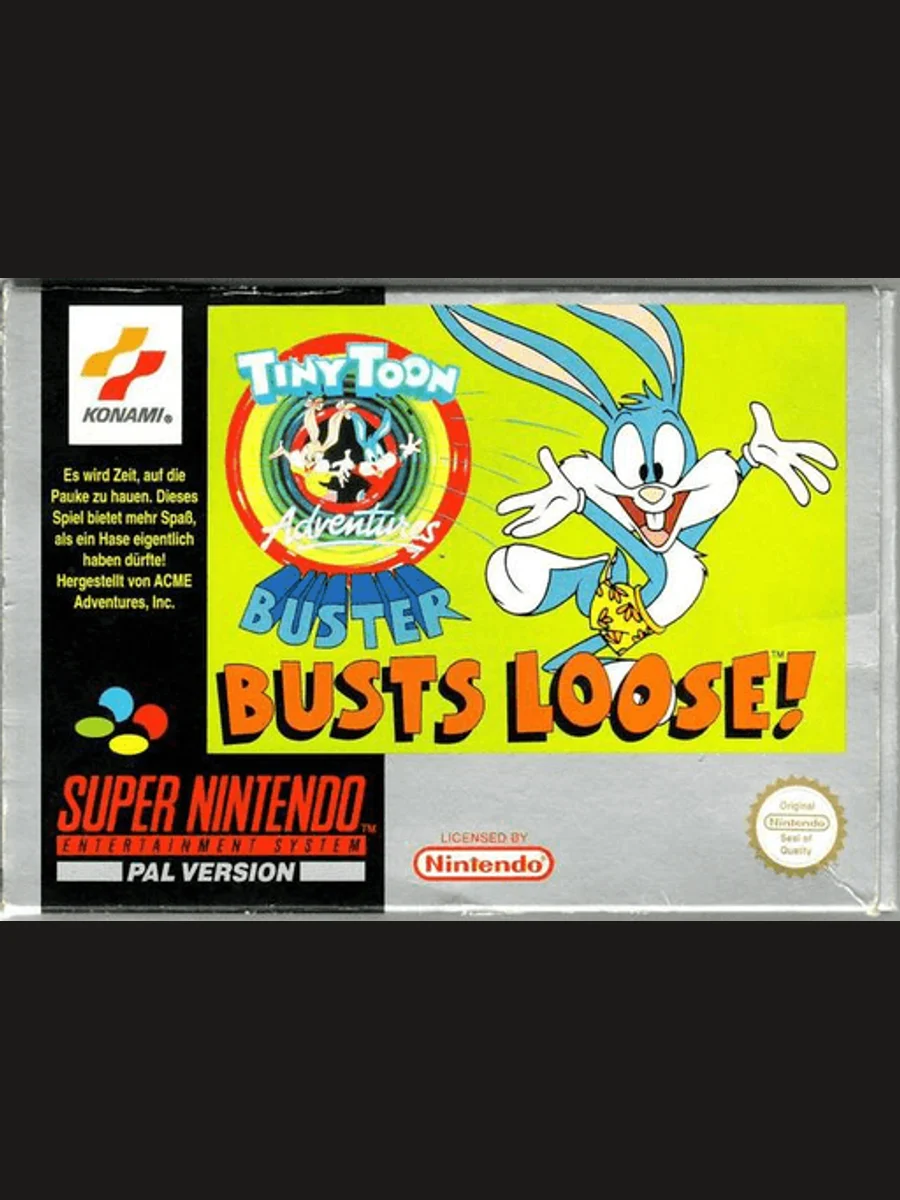 Jaquette face Tiny Toon Adventures: Buster Busts Loose! •Tiny Toon Adventures
