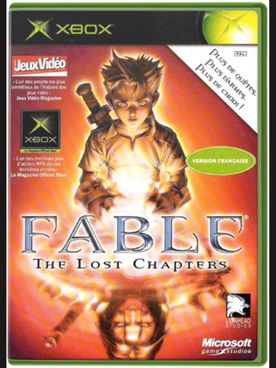 Jaquette face Fable: The Lost Chapters