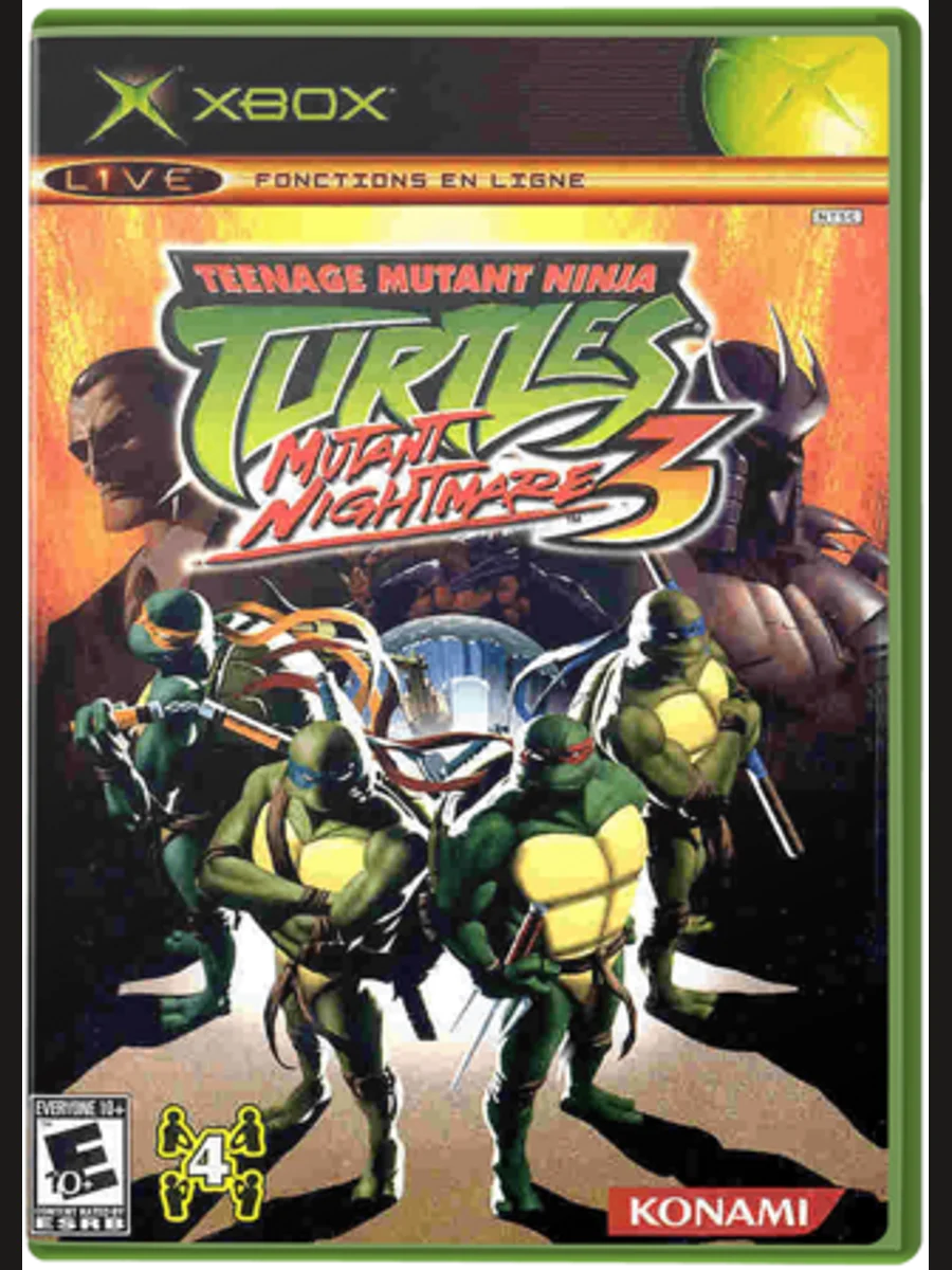 Jaquette face Teenage Mutant Ninja Turtles 3: Mutant Nightmare